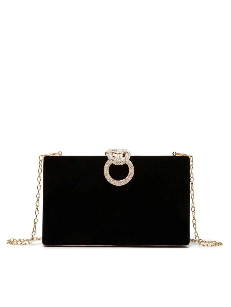 Mini Rhinestone Decor Chain Evening Bag