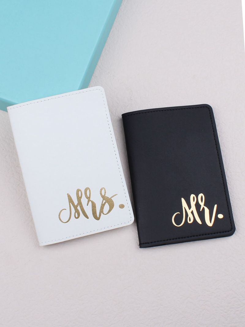 2pcs Slogan Graphic Passport Case
