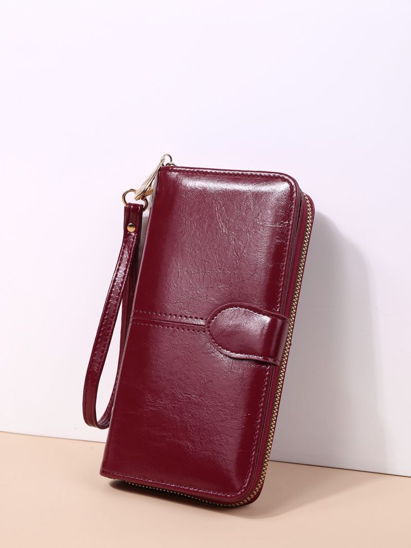 Minimalist Snap Button Purse With Wristlet