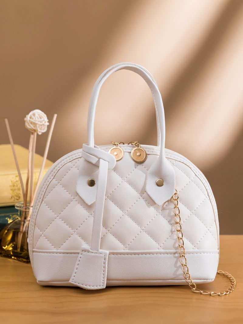 Mini Minimalist Quilted Chain Dome Bag