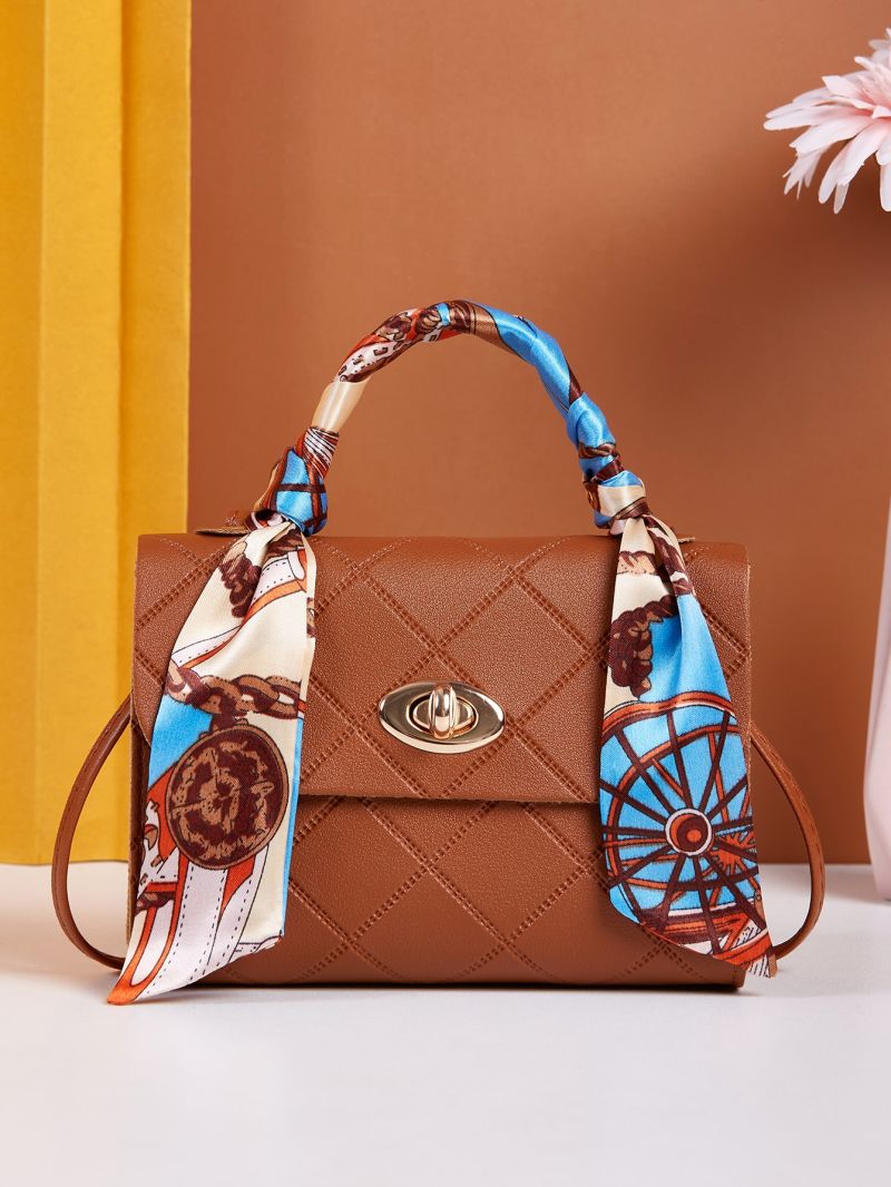 Mini Twilly Scarf Decor Turn-lock Satchel Bag