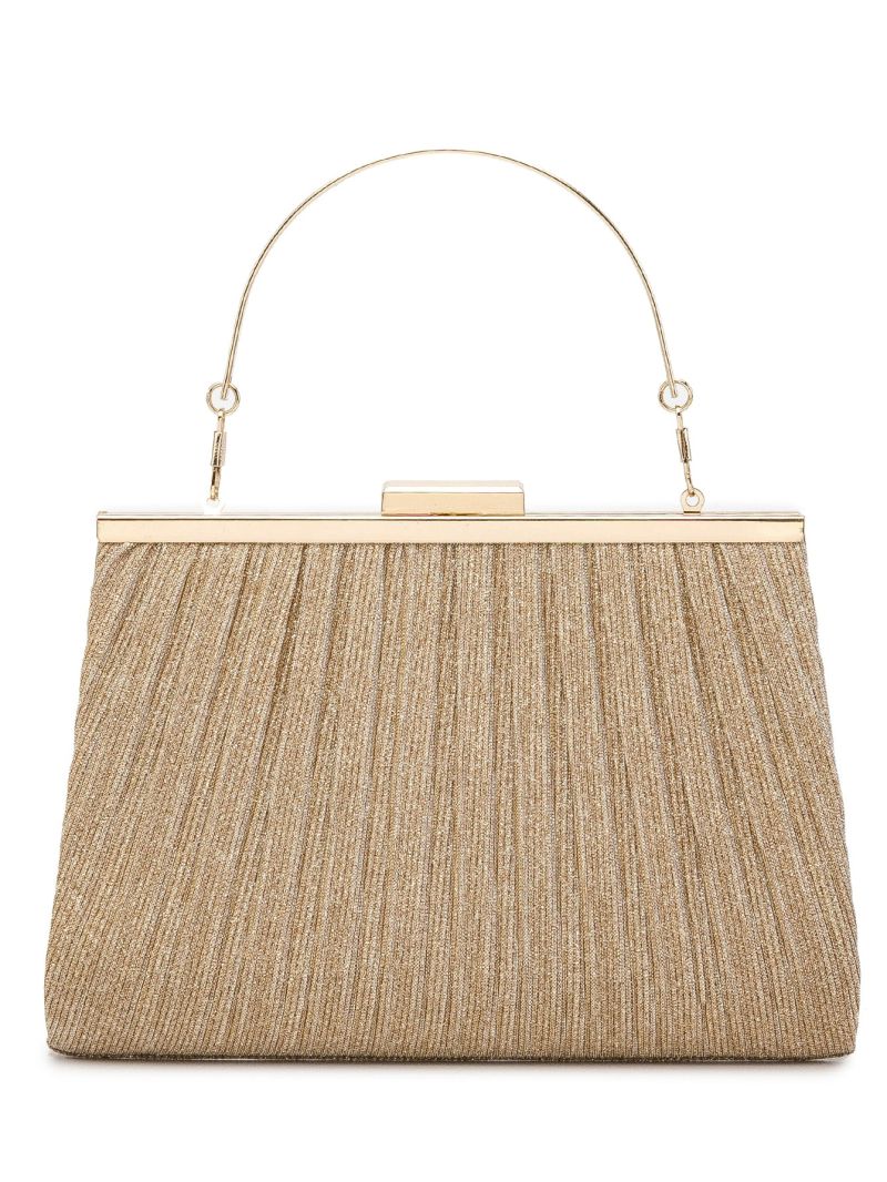 Glitter Top Handle Evening Bag