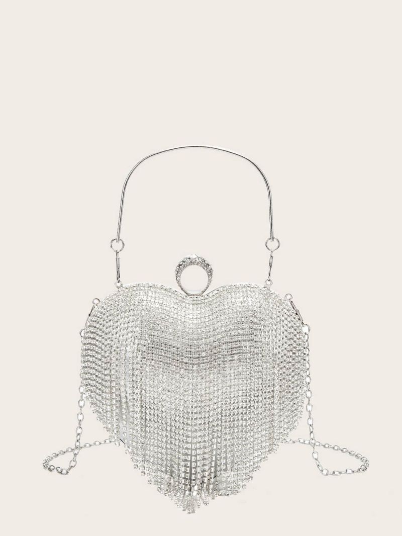 Mini Rhinestone Decor Chain Novelty Bag