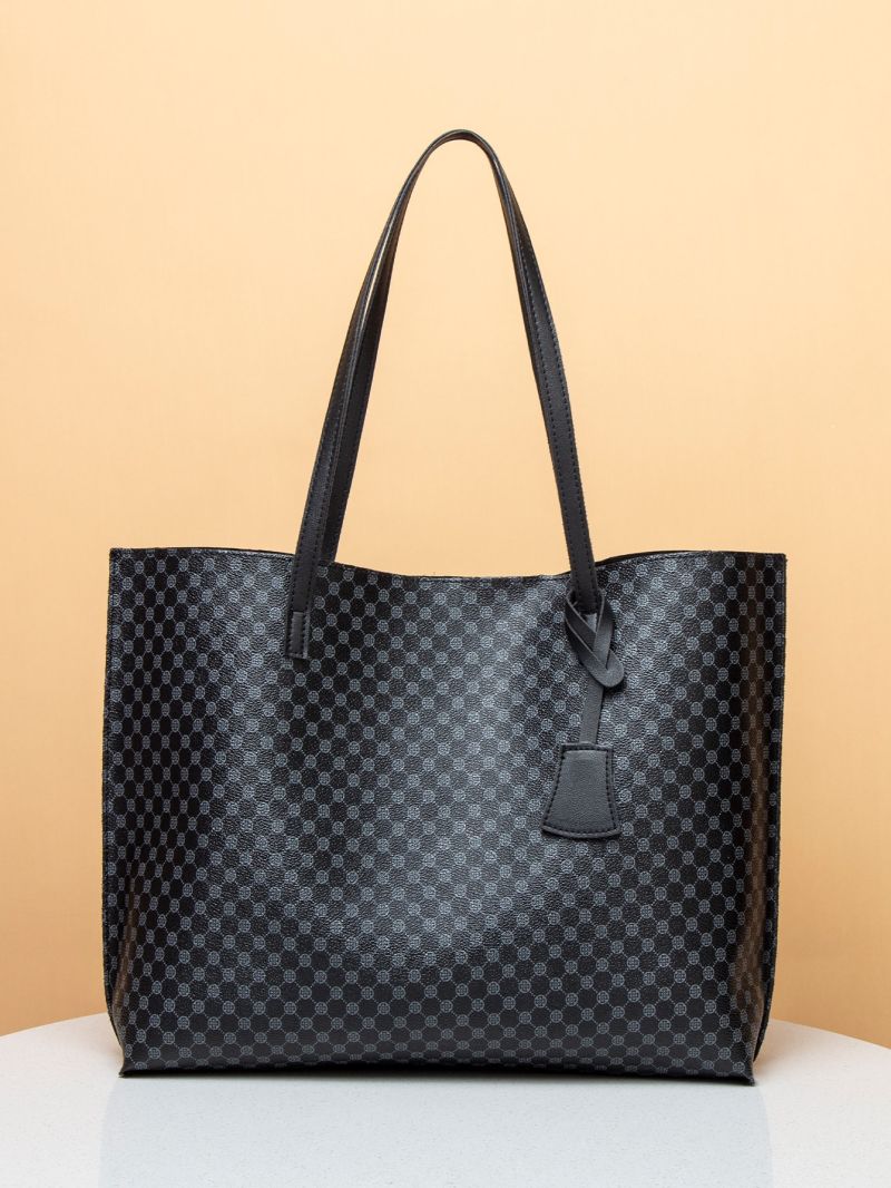 Allover Print Shoulder Tote Bag