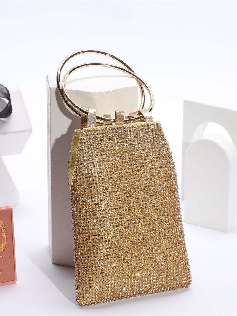 Mini Allover Rhinestone Decor Evening Bag