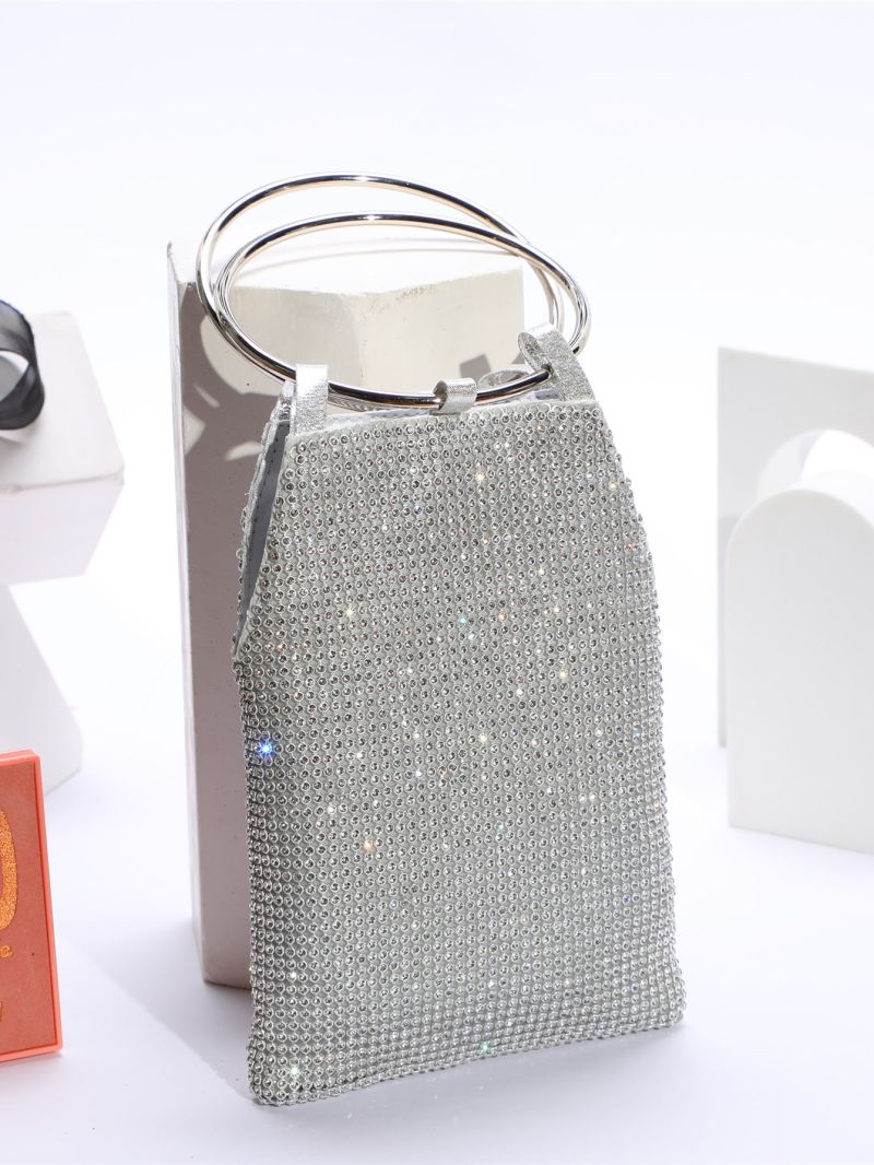 Mini Allover Rhinestone Decor Evening Bag