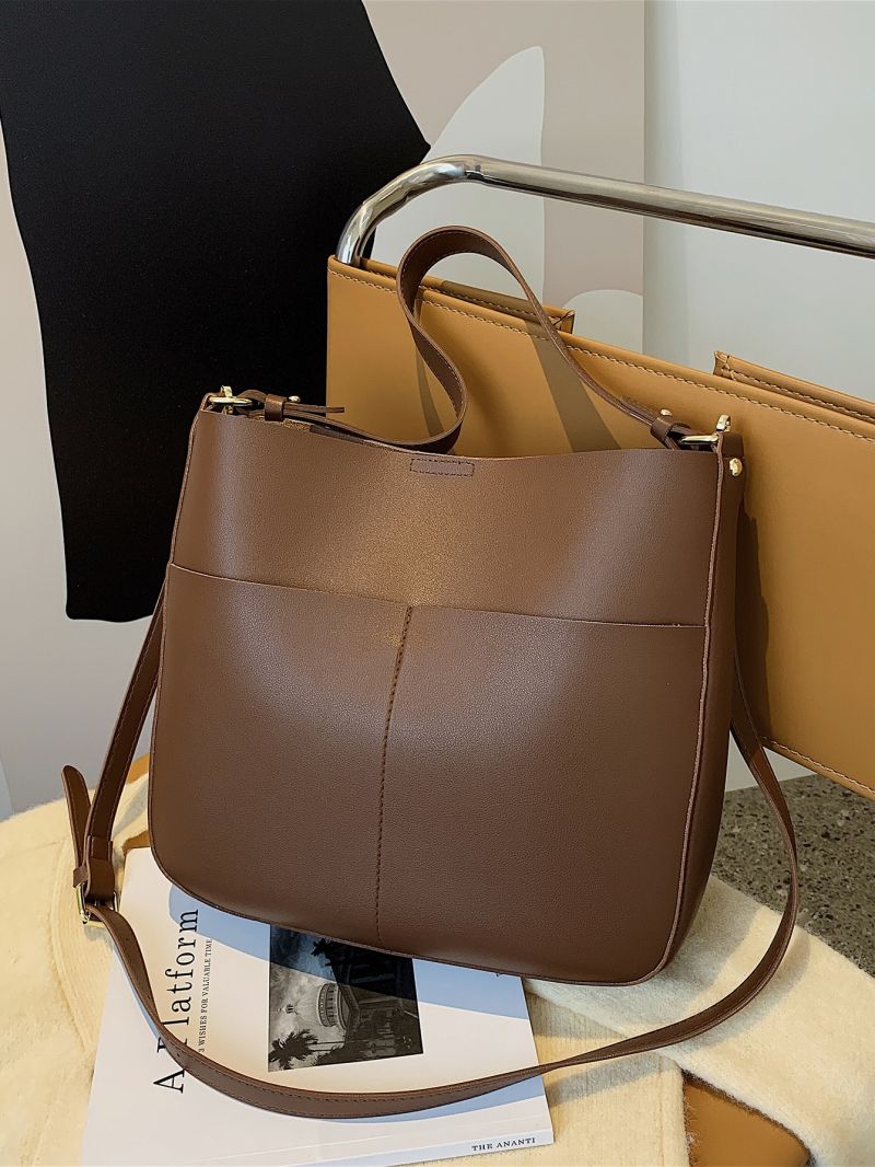 Large Capacity Shoulder Bag With Inner Pouch