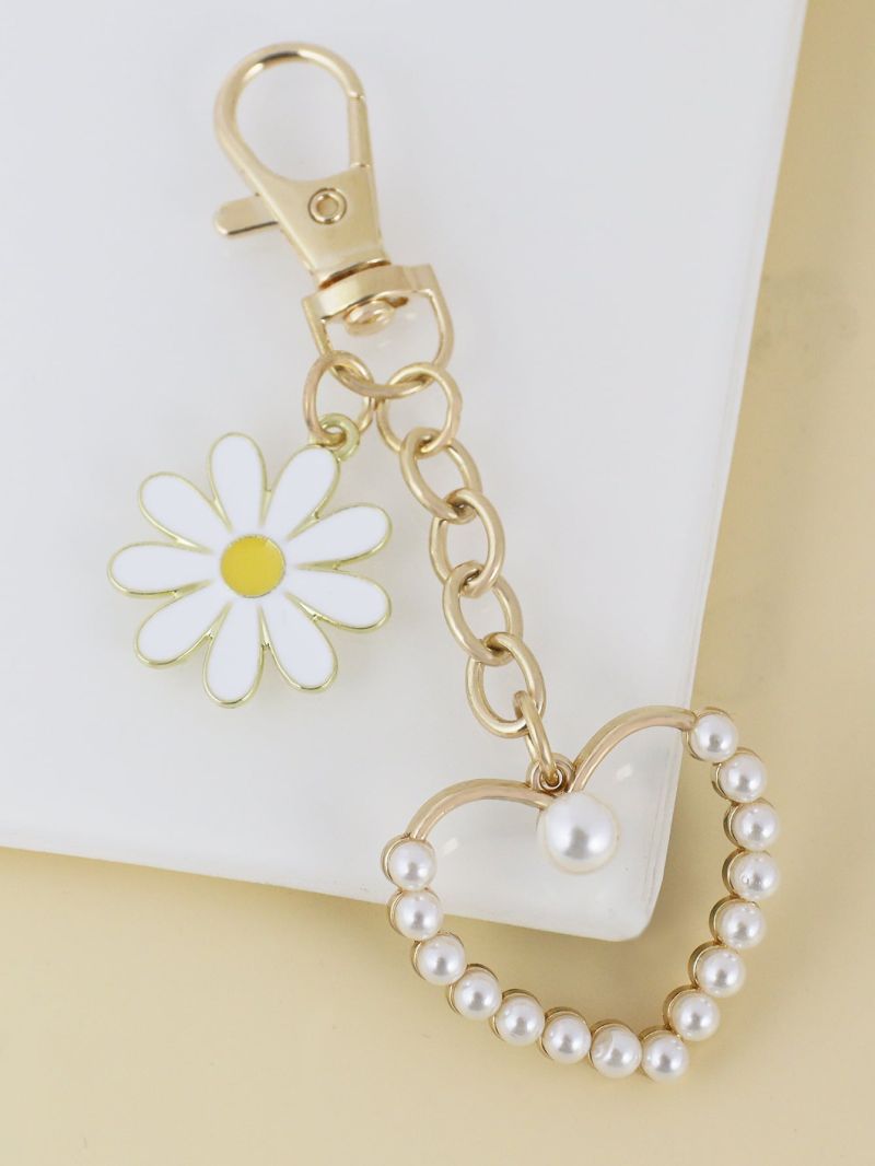 Flower & Heart Decor Bag Charm