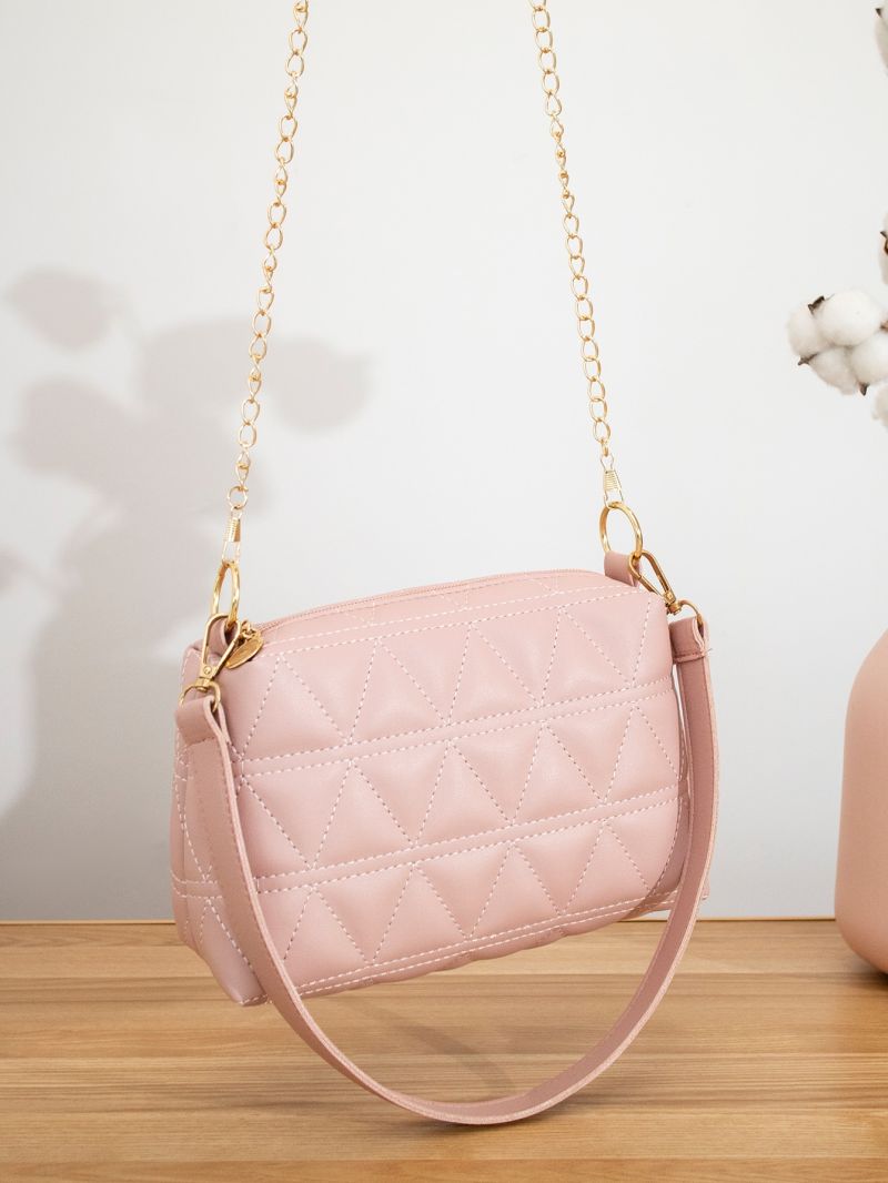 Quilted Embossed Zip Dome Bag