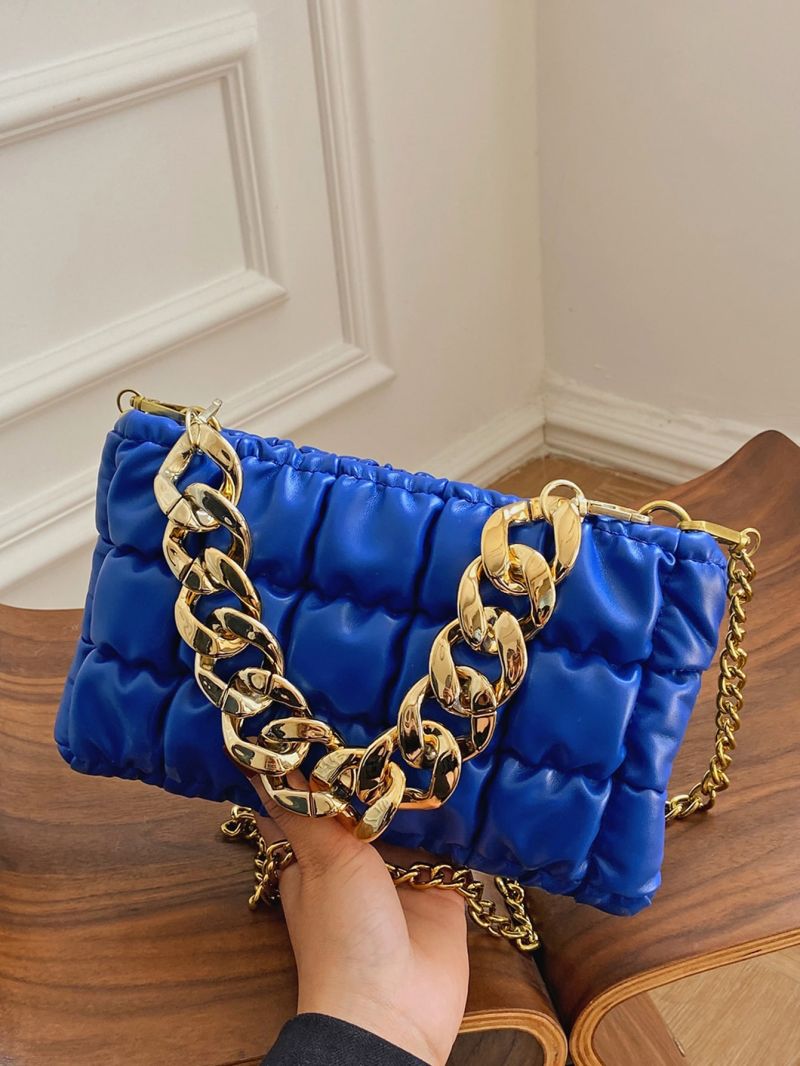 Minimalist Chain Ruched Bag