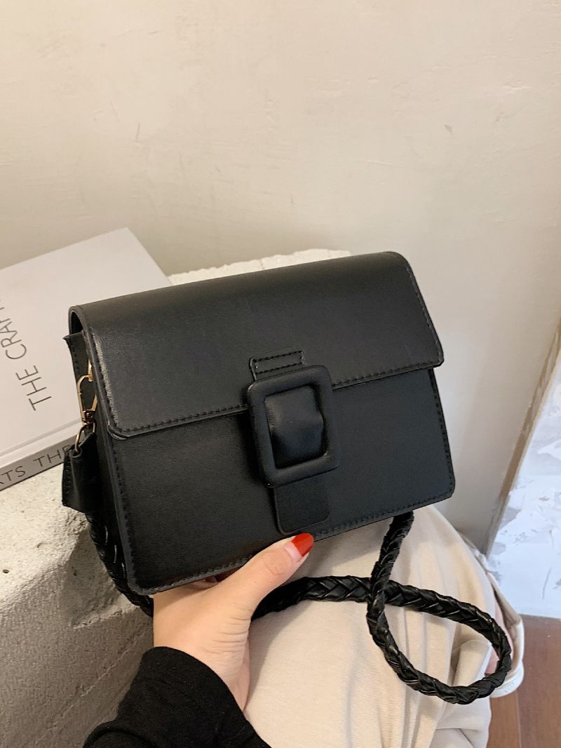 Mini Buckle Decor Flap Square Bag