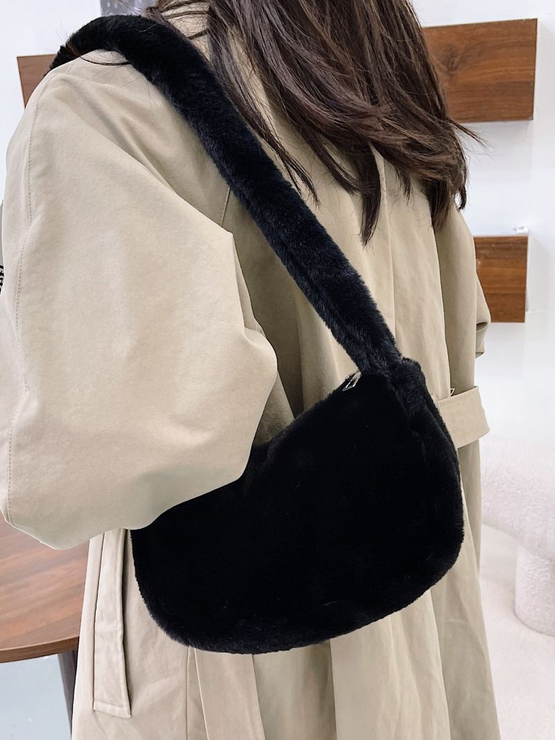 Minimalist Fluffy Shoulder Bag