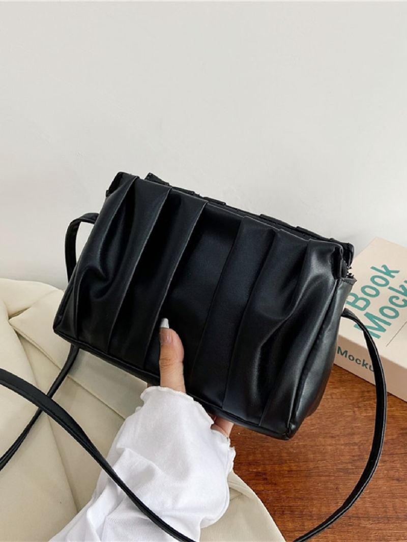 Minimalist Ruched Detail Square Bag