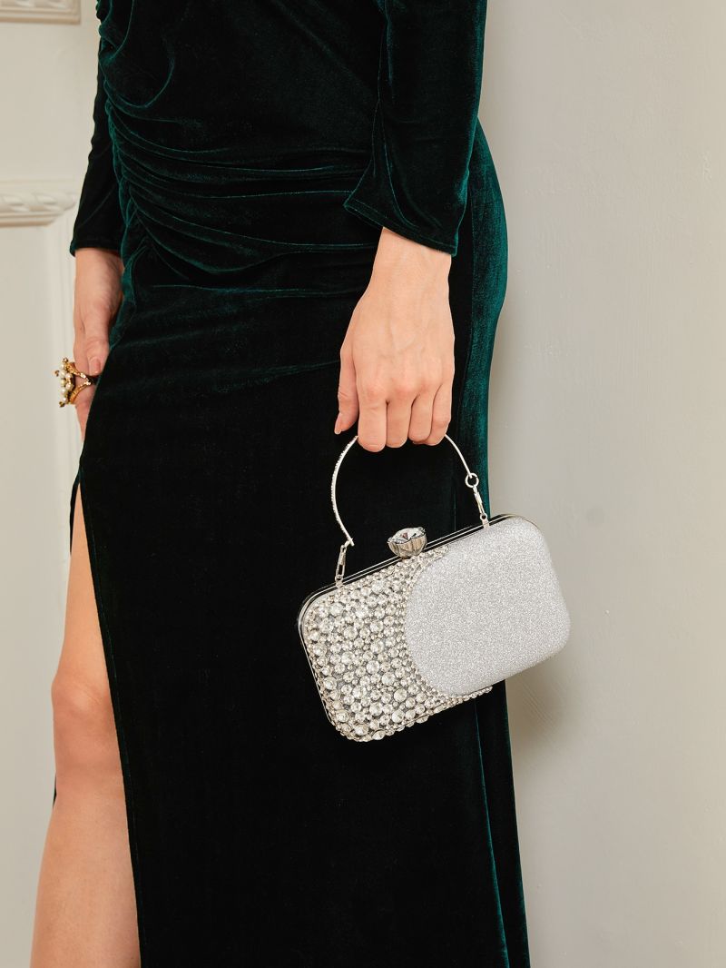 Rhinestone & Glitter Decor Box Bag