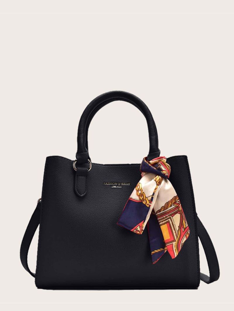 Twilly Scarf Decor Satchel Bag