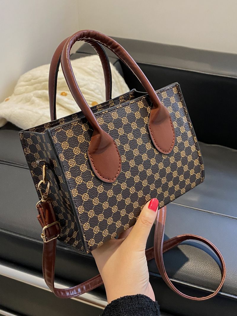 Mini Allover Print Square Bag