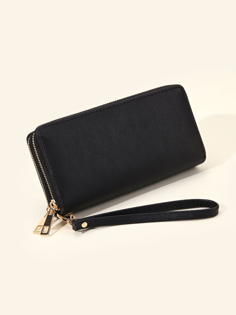Textured Zip Around Long Wallet