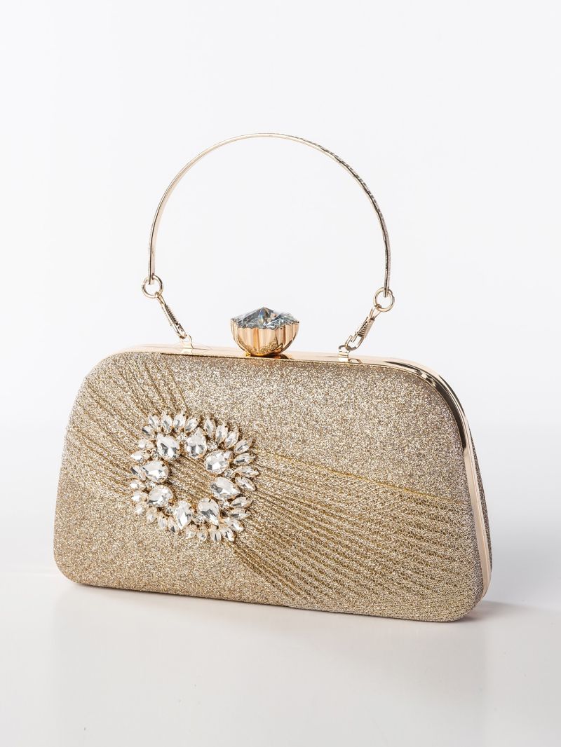 Glitter Rhinestone Decor Chain Evening Bag