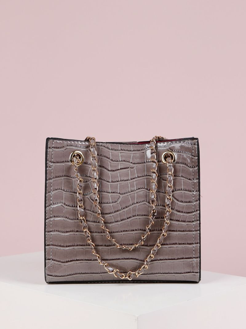 Croc Embossed Tote Bag