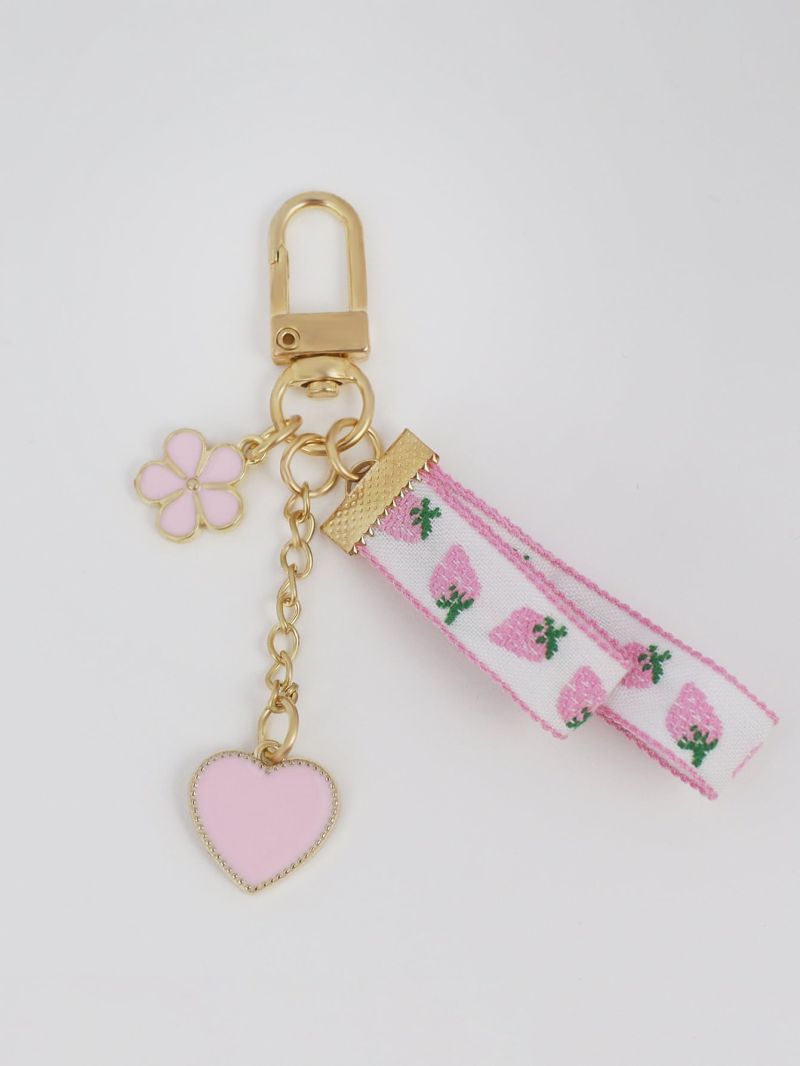 Heart & Flower Decor Bag Charm