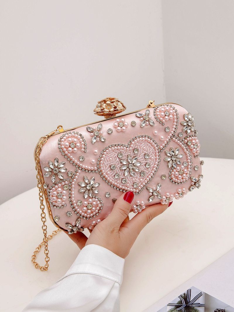 Mini Rhinestone Decor Chain Evening Bag