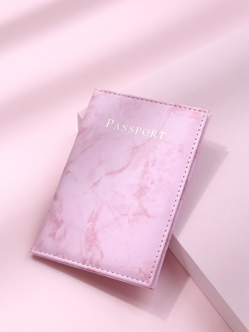 Marble Fold Over Passport Case