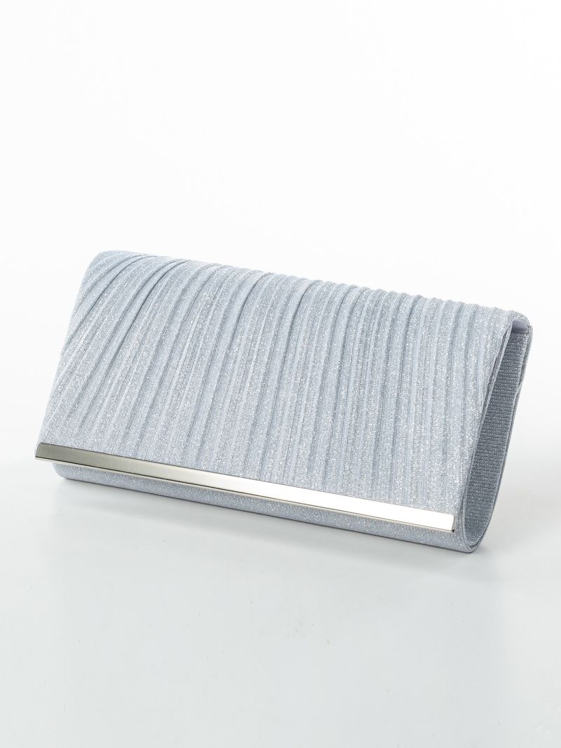 Metal Detail Glitter Evening Bag