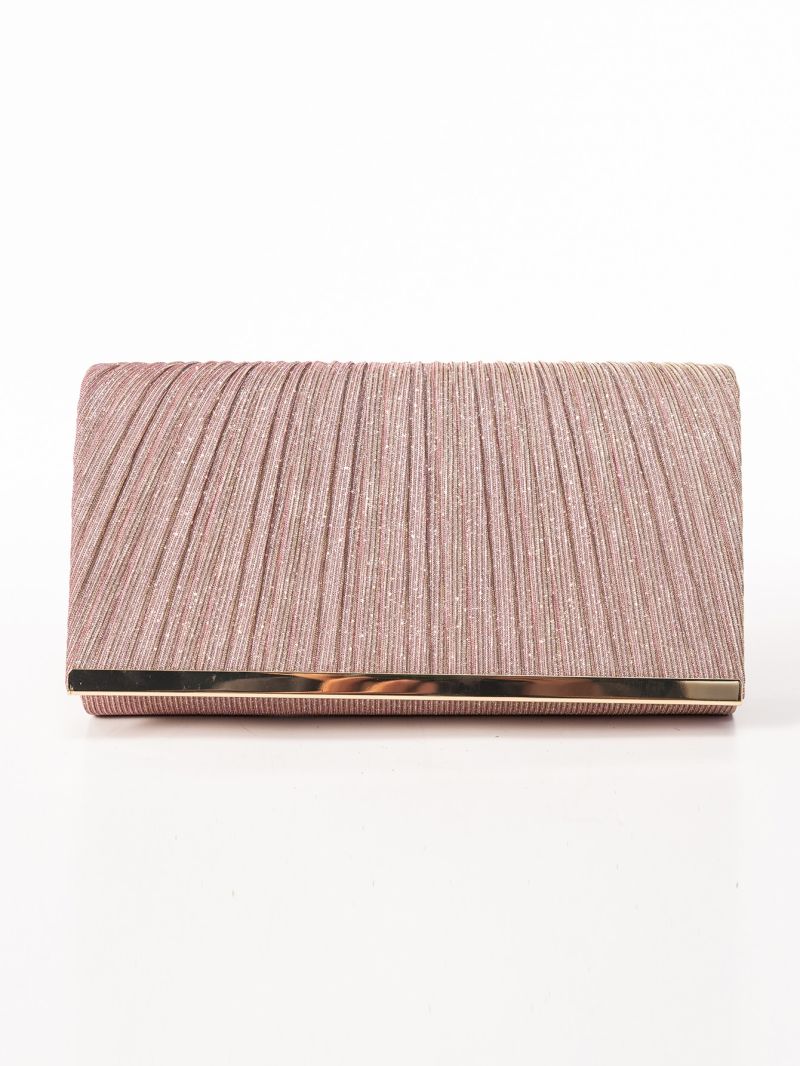 Metal Detail Glitter Evening Bag