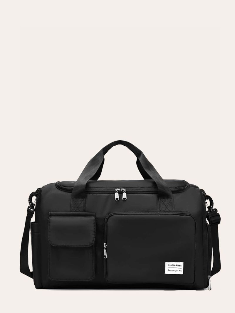 Patch Detail Large Capacity Duffel Bag