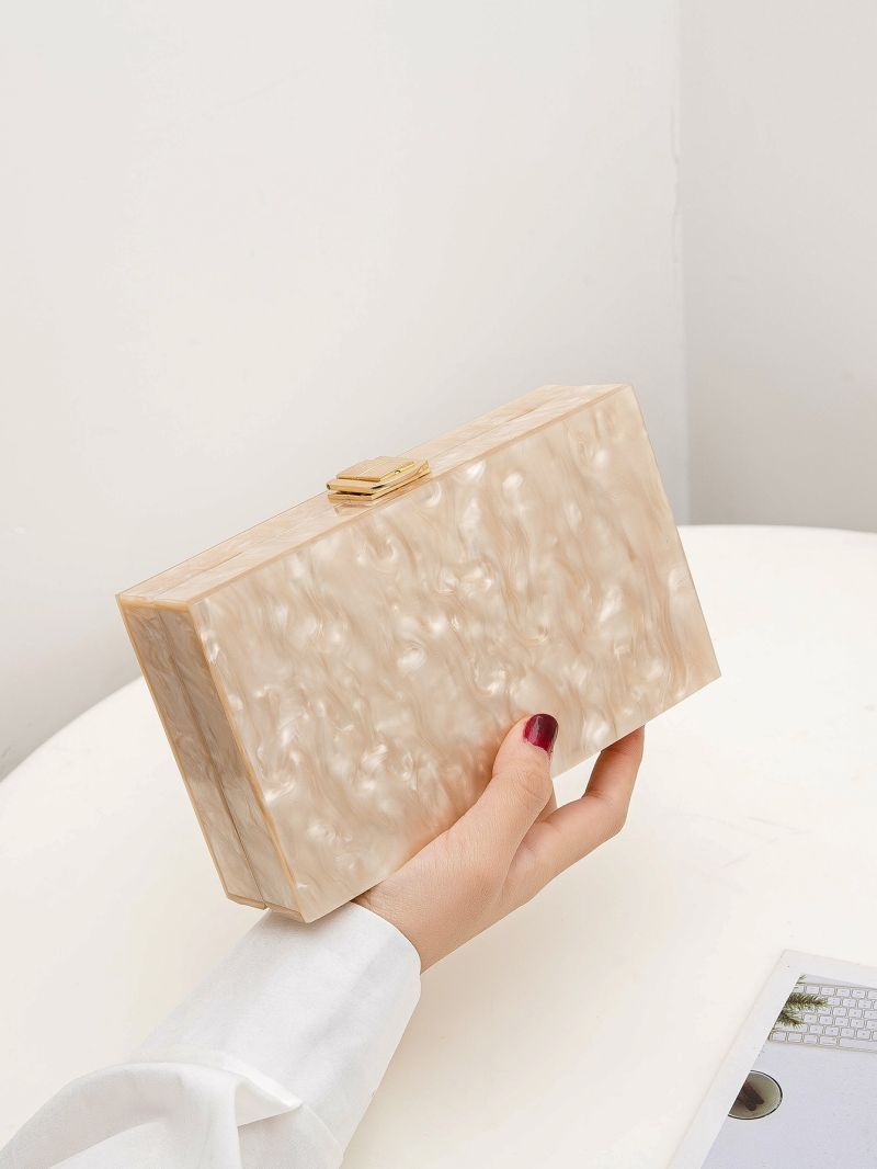 Mini Marble Design Chain Square Bag