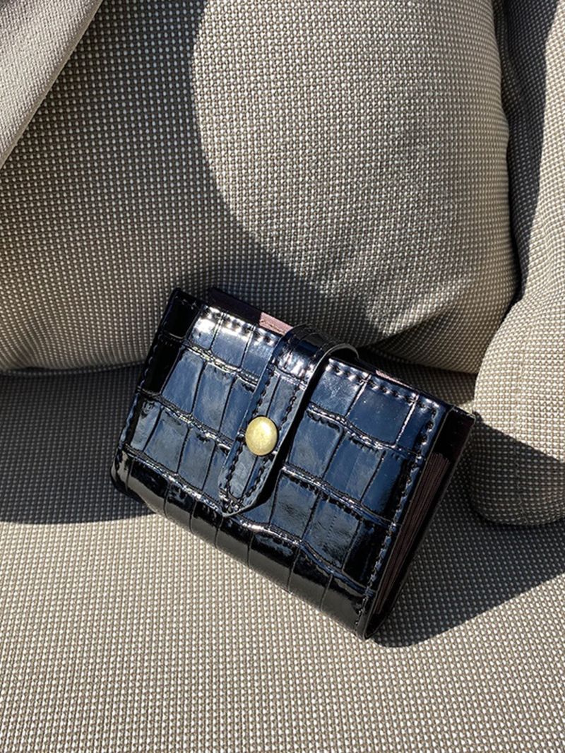 Crocodile Embossed Fold Card Holder