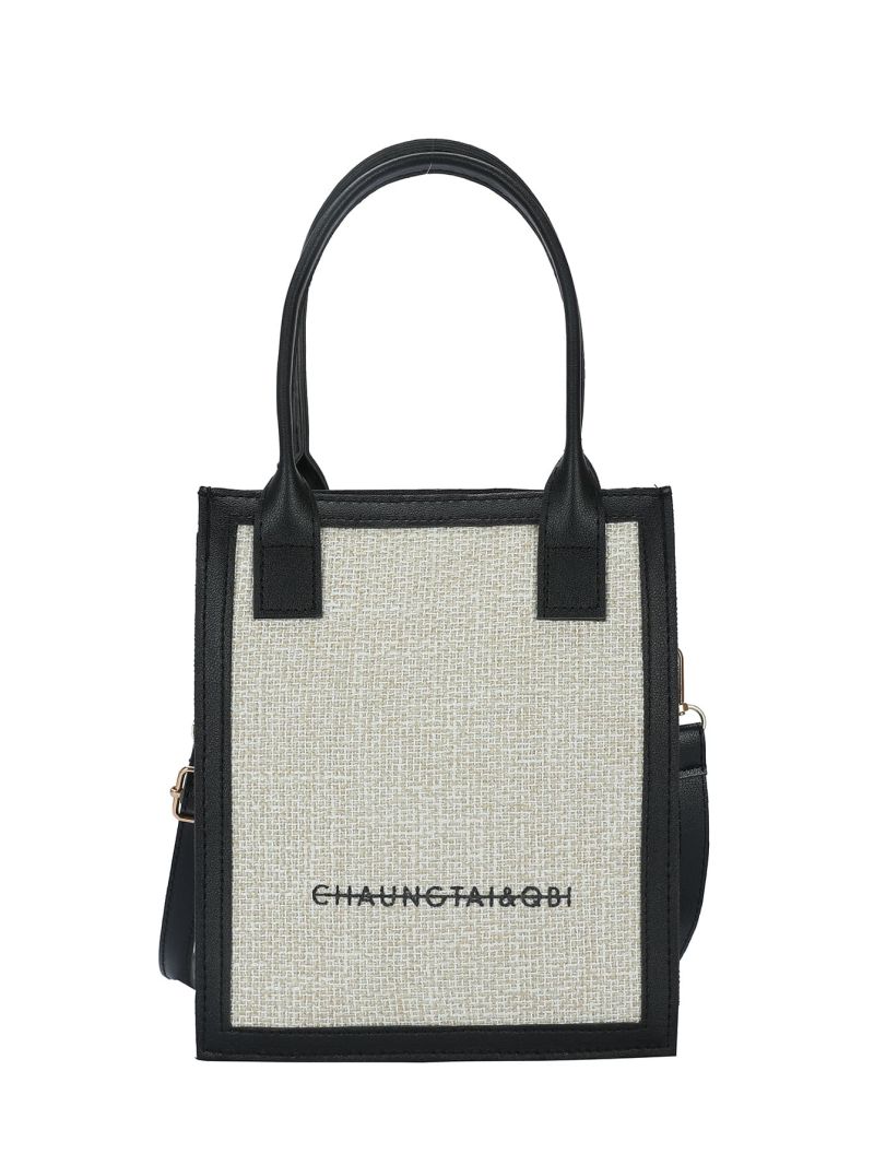 Mini Contrast Binding Letter Detail Square Bag