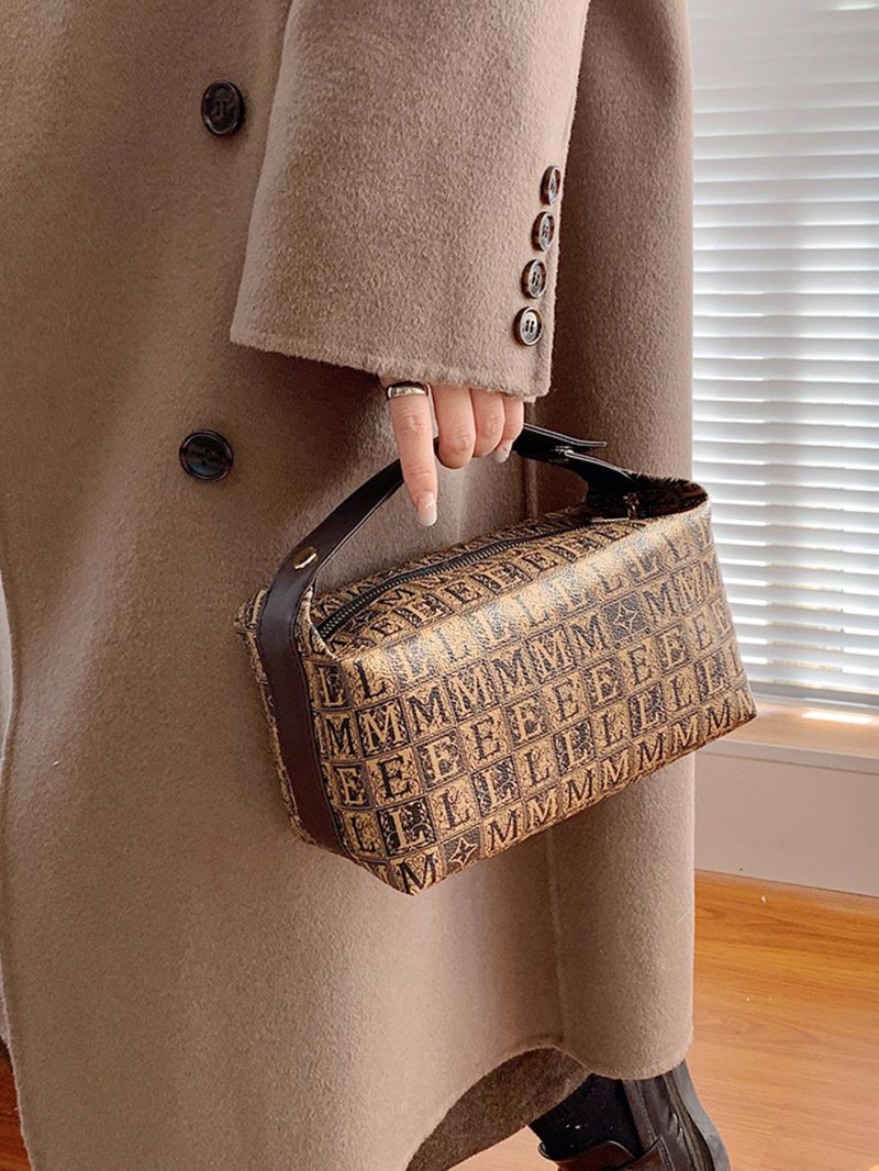 Allover Letter Graphic Square Bag
