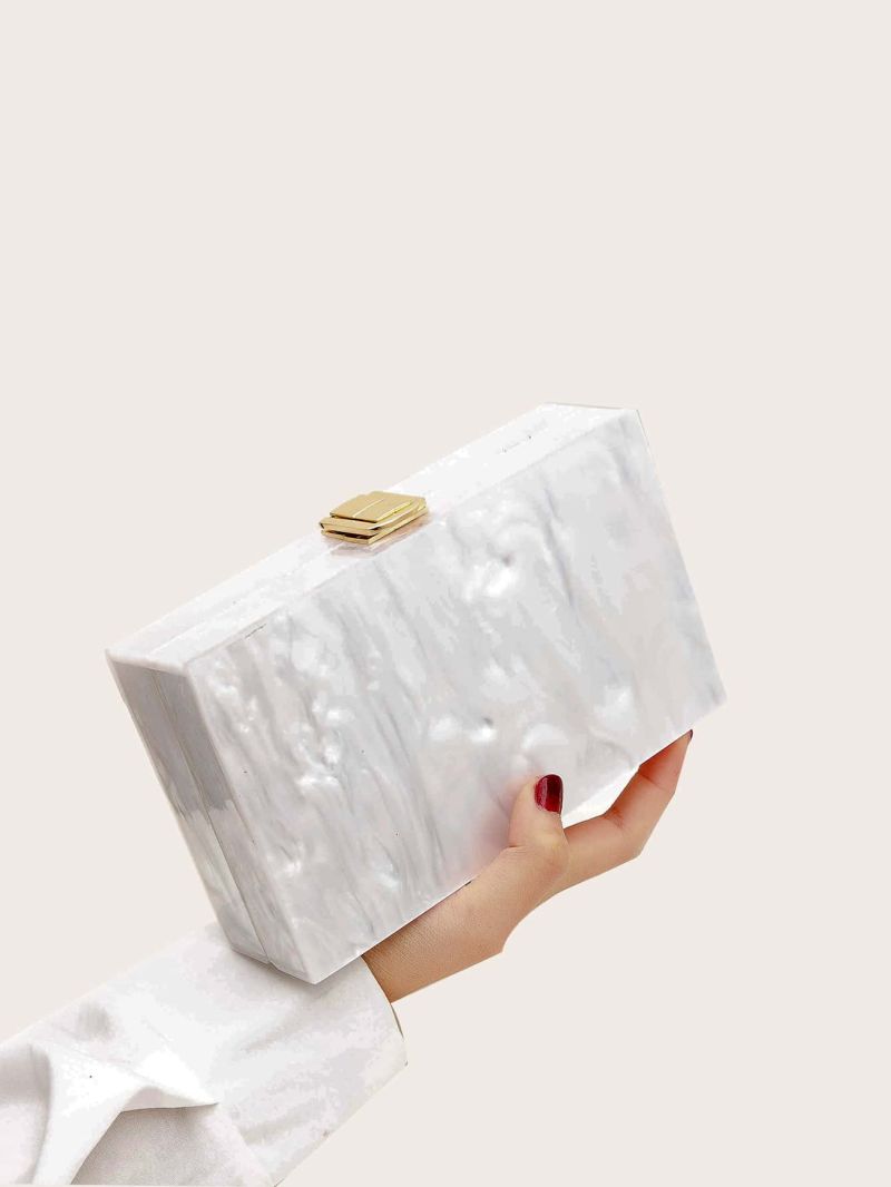 Mini Marble Pattern Chain Box Bag