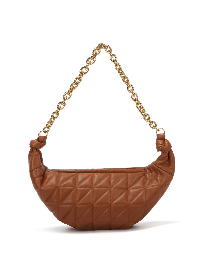 Quilted Chain Baguette Bag