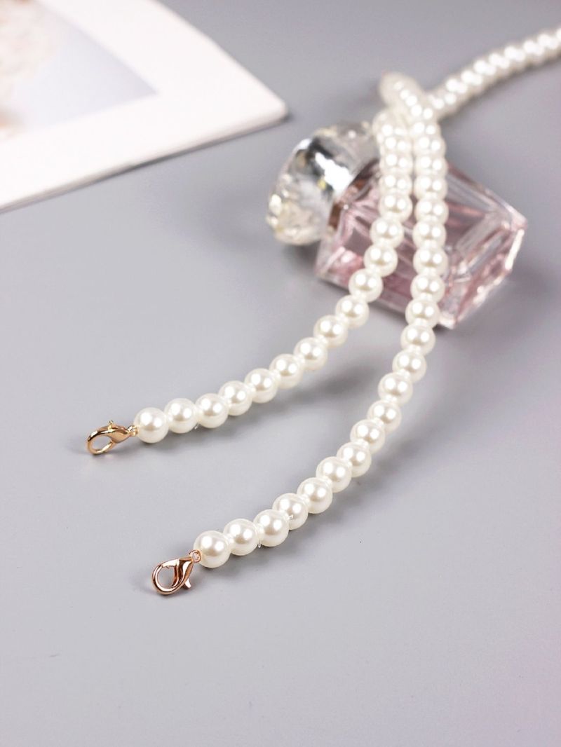 Faux Pearl Design Bag Strap