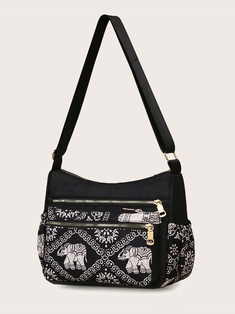 Elephant Print Crossbody Bag