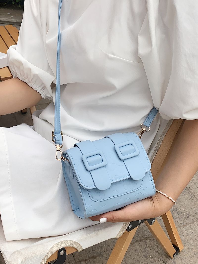 Mini Cartoon Embossed Flap Crossbody Bag