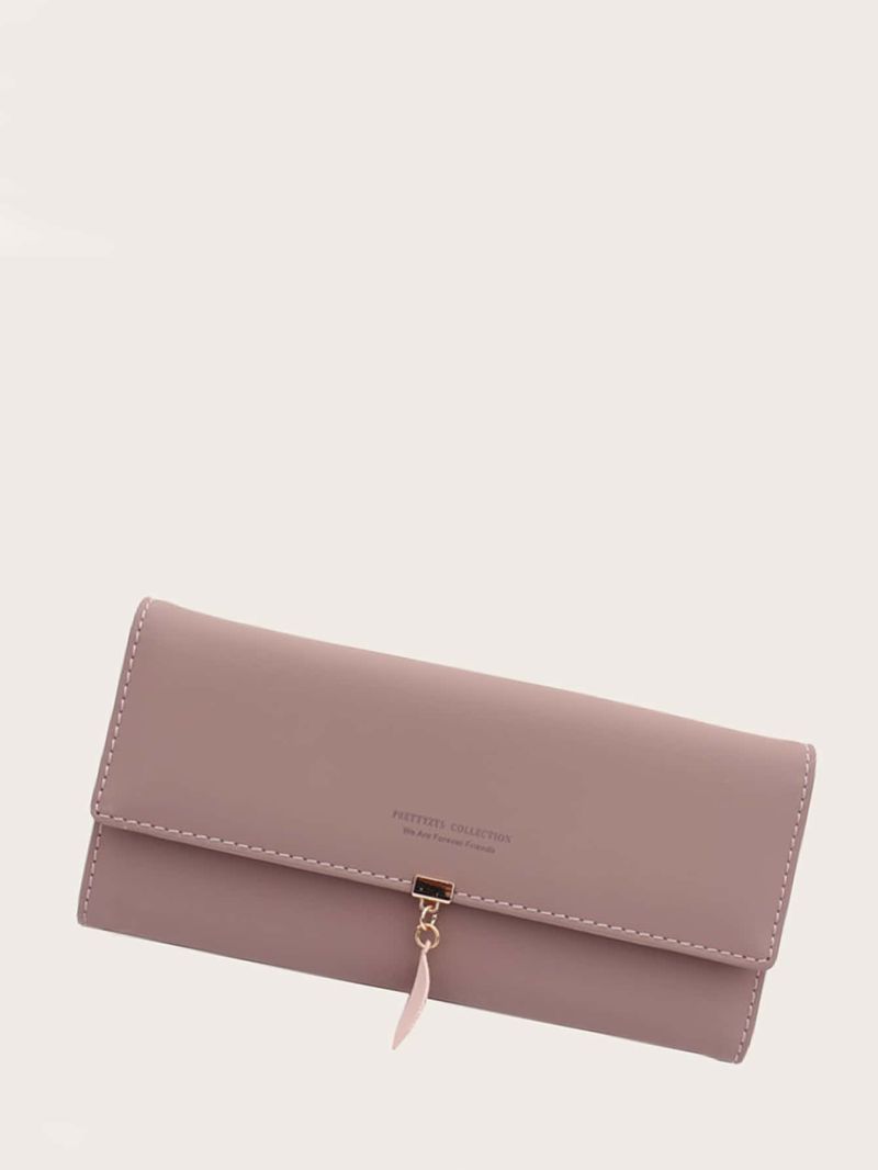 Leaf Charm Fold Over Purse