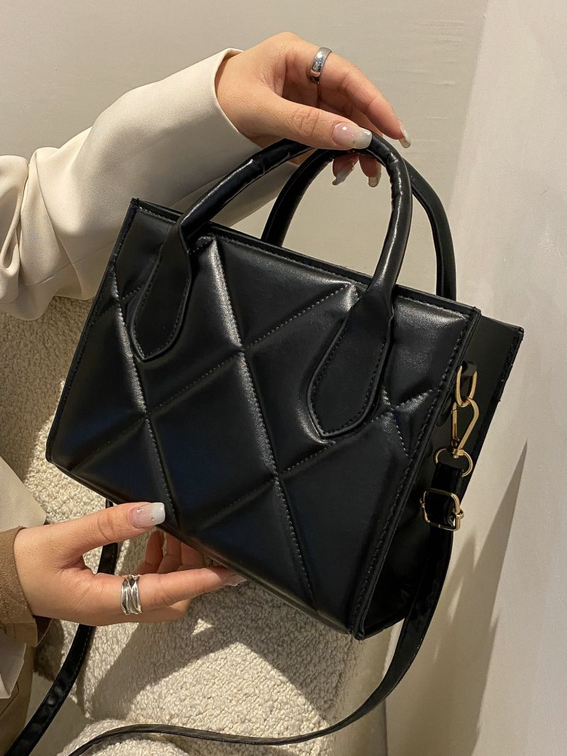 Minimalist Quilted Square Bag