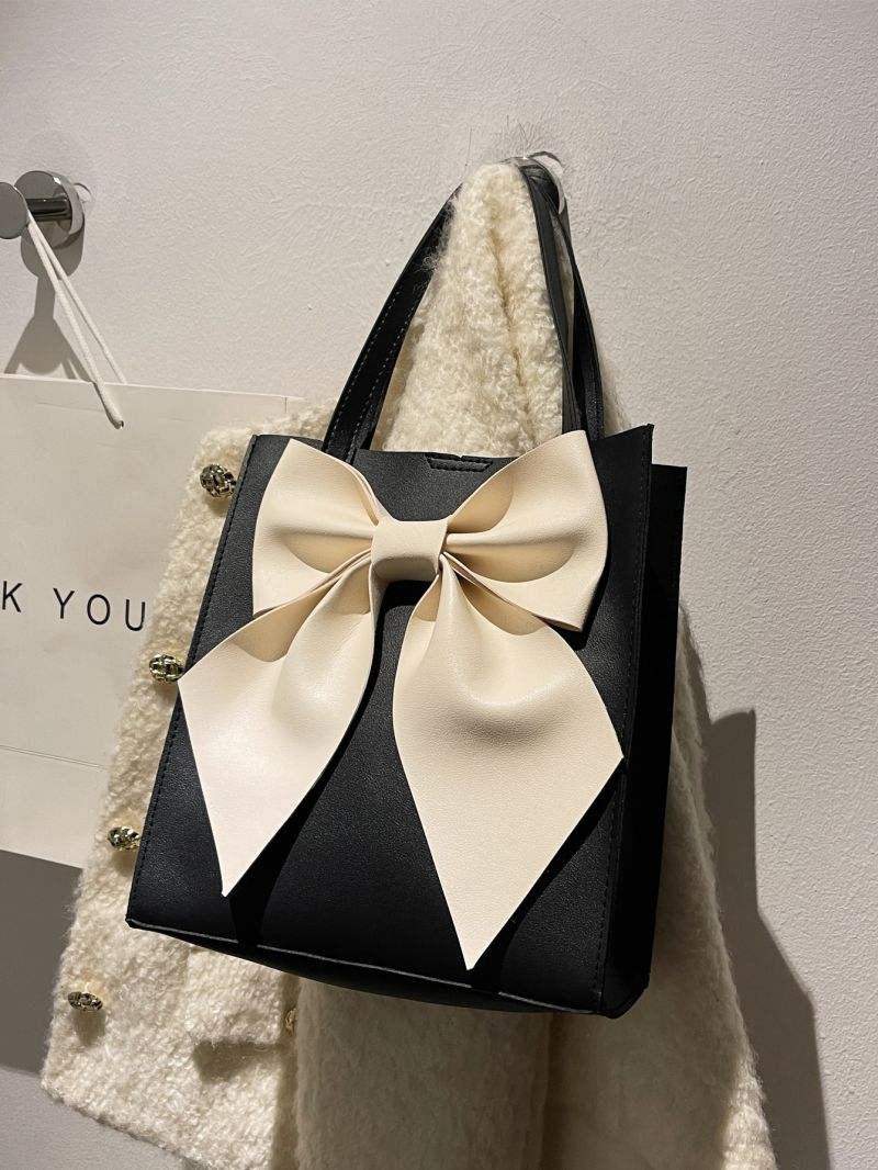 Bow Decor Square Bag