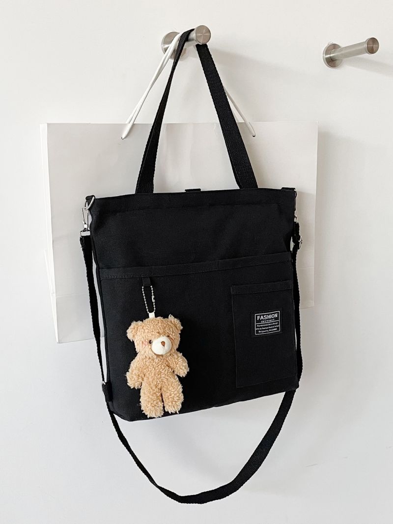Letter Patch Decor Shopper Bag