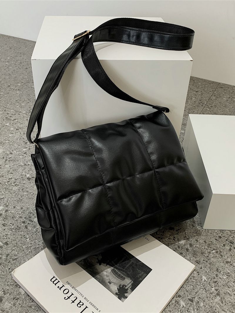 Snap Button Flap Square Bag