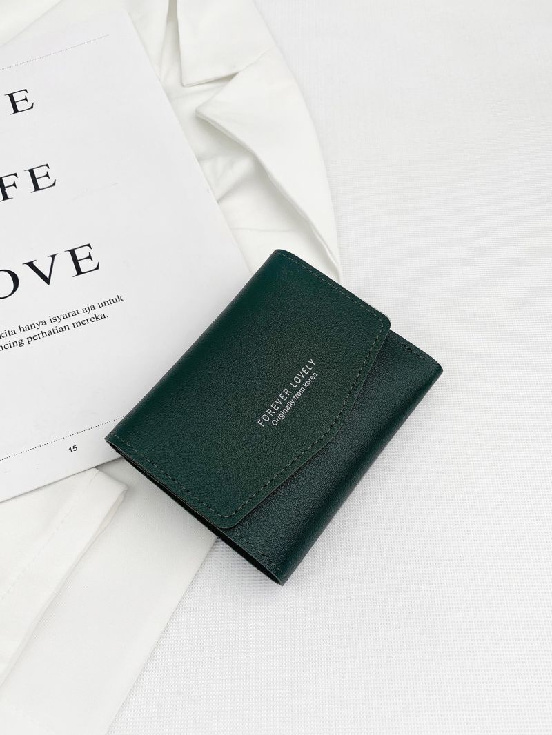 Letter Graphic Fold Over Small Purse