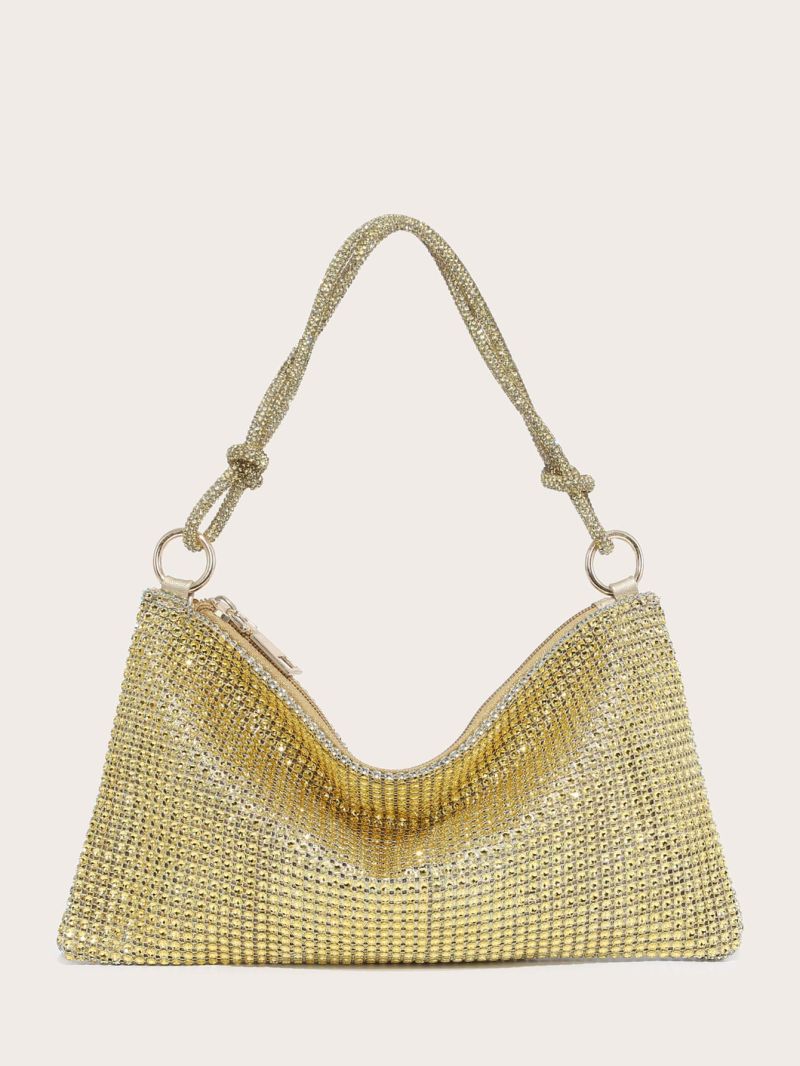 Allover Rhinestone Decor Square Bag