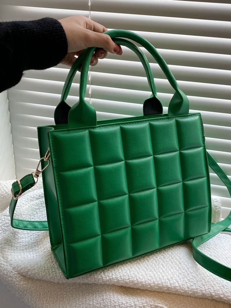 Geo Embossed Square Bag