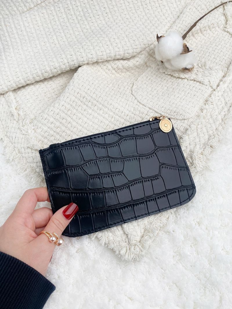 Crocodile Embossed Coin Purse