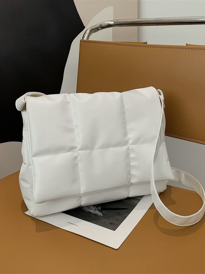 Snap Button Flap Square Bag