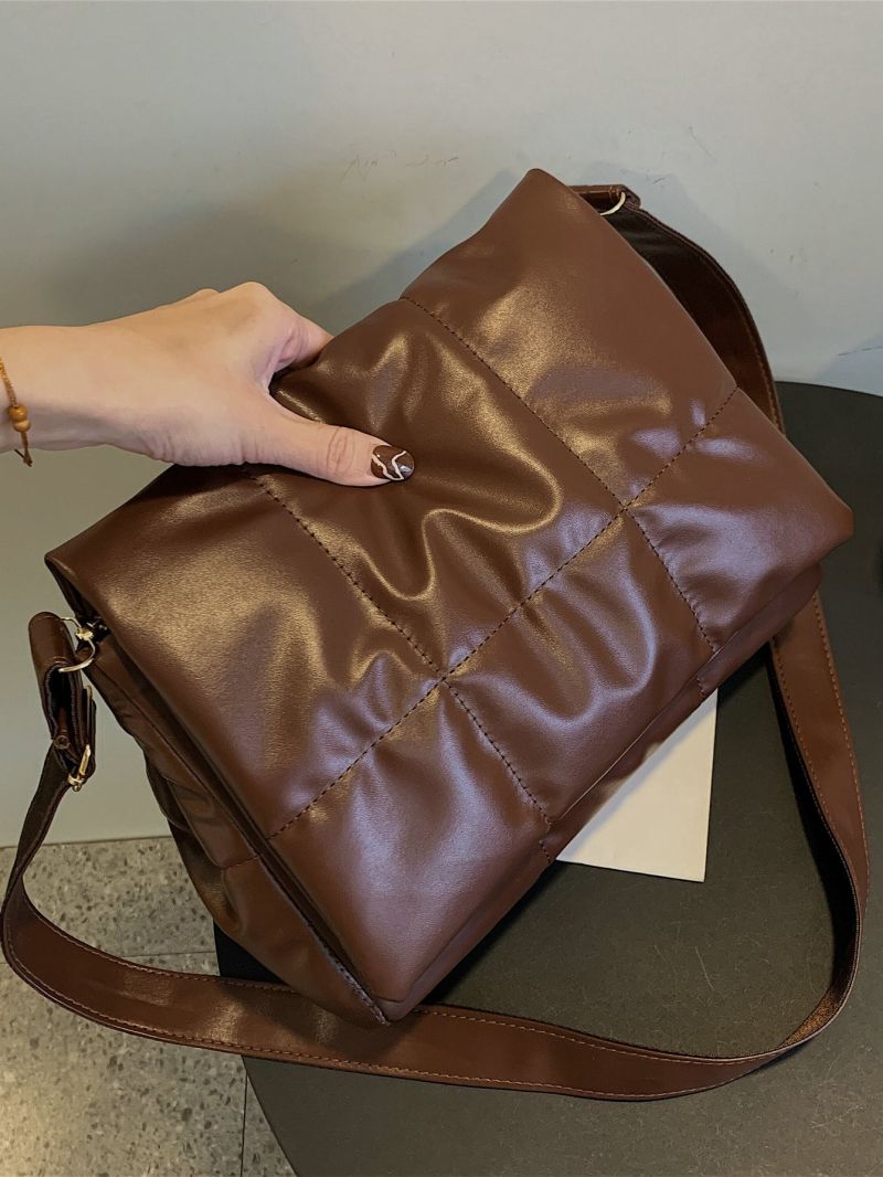 Snap Button Flap Square Bag