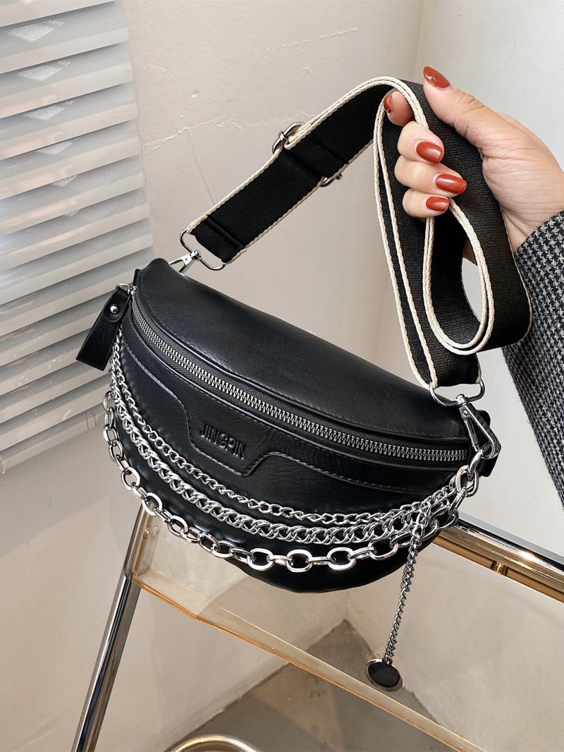 Letter Graphic Chain Decor Fanny Pack